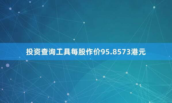 投资查询工具每股作价95.8573港元