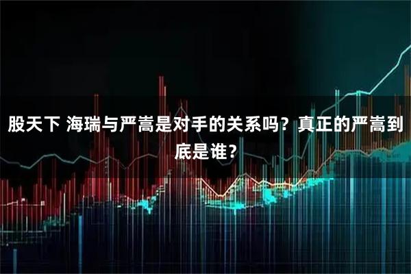 股天下 海瑞与严嵩是对手的关系吗？真正的严嵩到底是谁？